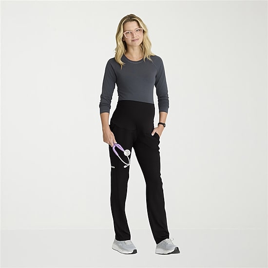 Skechers Skp705 Nurture 7-Pocket Maternity Straight Leg Womens Plus Maternity Stretch Fabric Moisture Wicking Scrub Pant