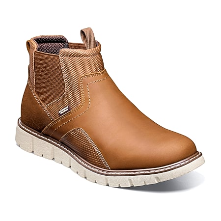 Florsheim Mens Forge Gore Flat Heel Chelsea Boots, Color: Cognac