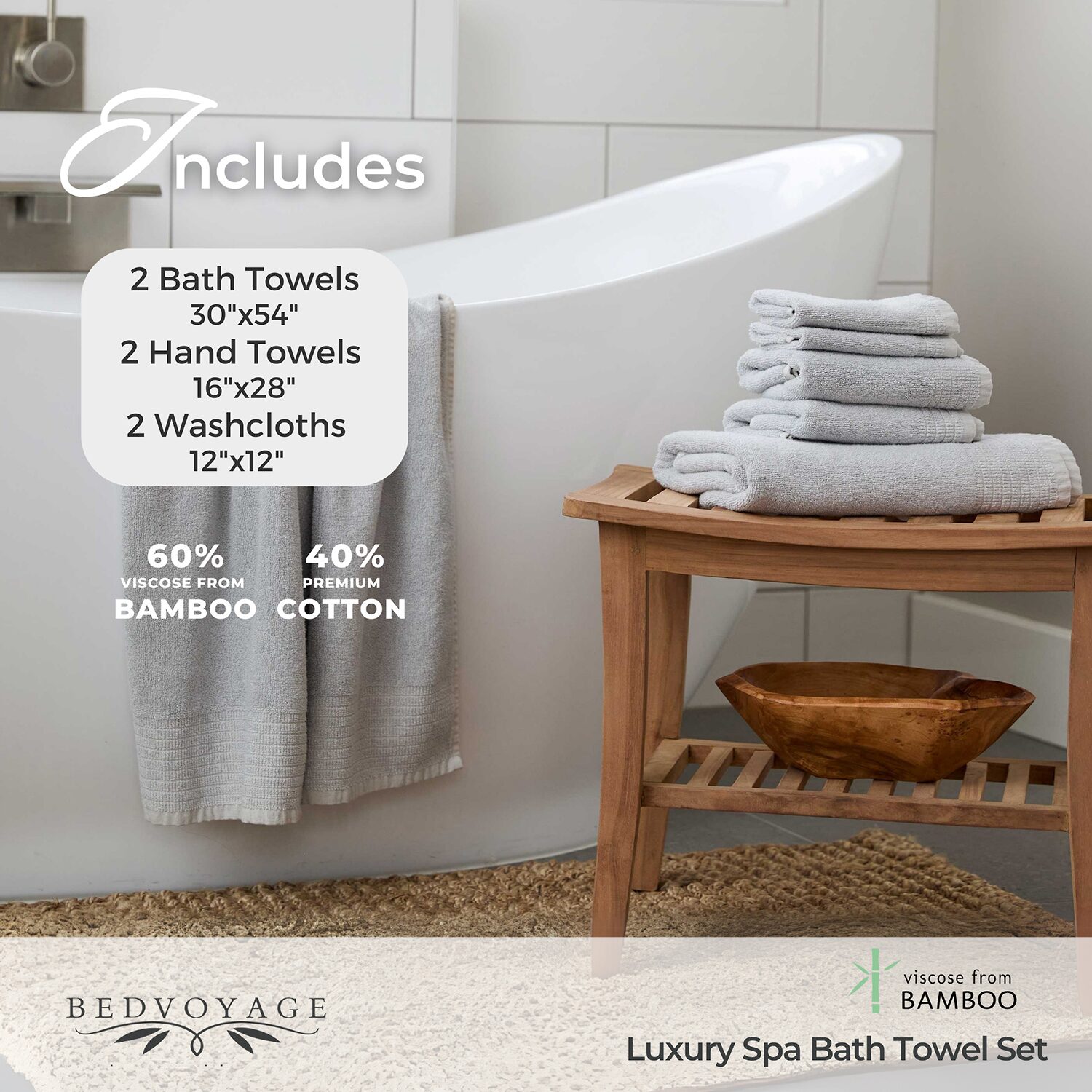 Bedvoyage 6-pc. Bath Towel Set