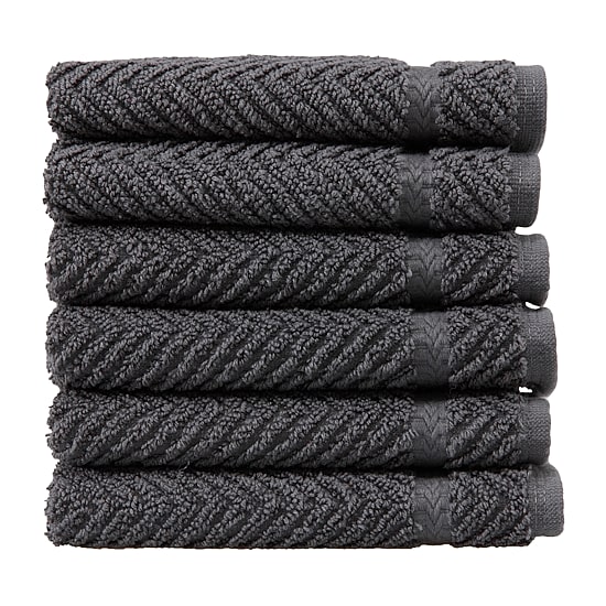 Linum Home Textiles Herringbone 6-pc. Quick Dry Washcloth
