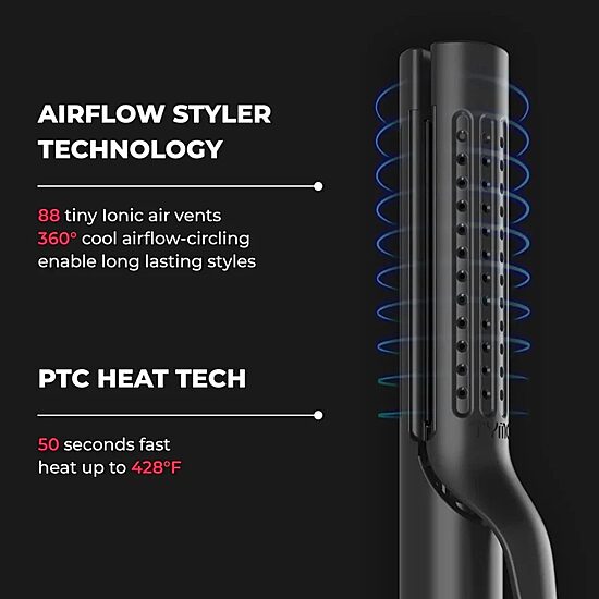 TYMO Airflow 50s Fast Heat Up 1" 2 In 1 Curler & Flat Iron Flat Iron