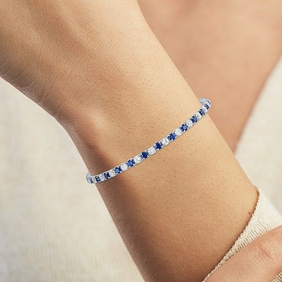 Womens Lab Created Blue Sapphire Sterling Silver 2-pc. Jewelry Set
