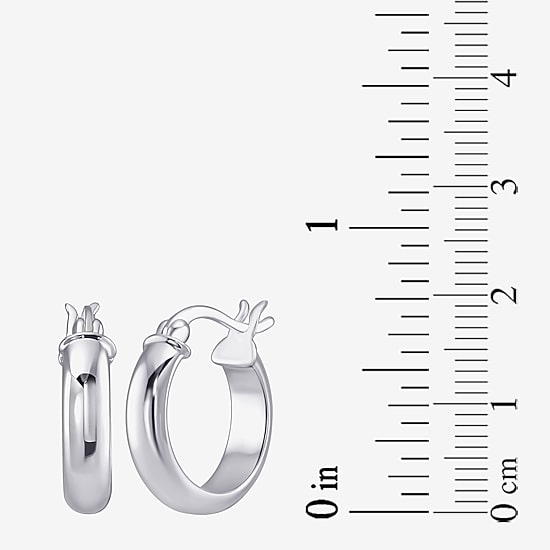 Womens 10K Gold Sterling Silver Oval Round 2 Pair Earring Set