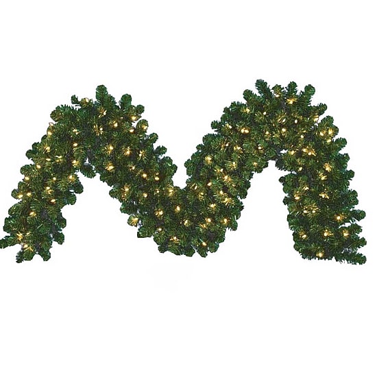 Kurt Adler 9'x18" Pre-Lit Vanderbilt Garland