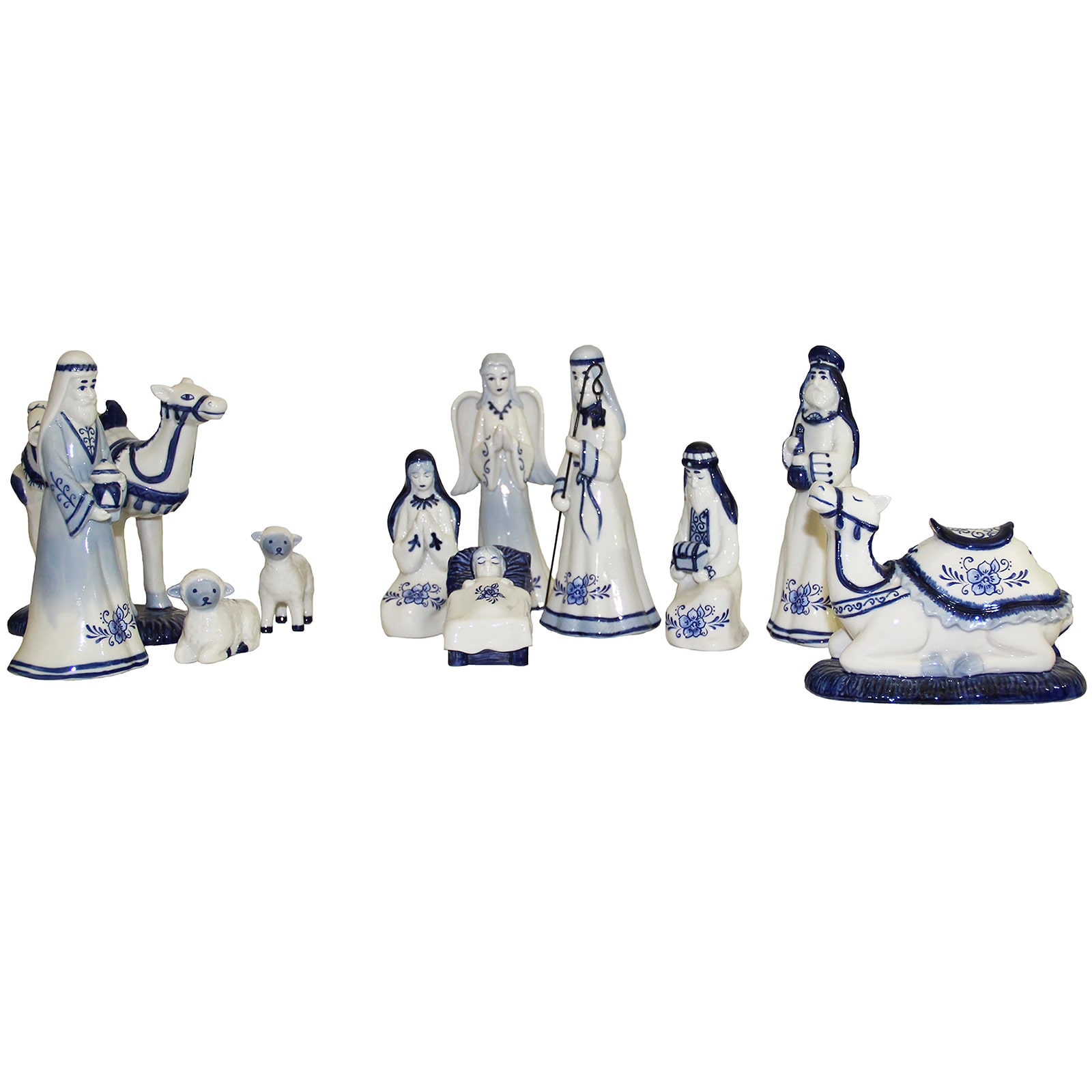 Kurt Adler 11-pc. Delft Blue Nativity Set