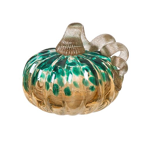 Glitzhome Glitter 5" Glass Pumpkin In Multiple Colors