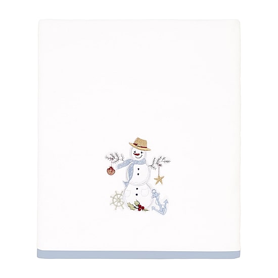 Avanti Coastal Snowman Holiday Bath Towel