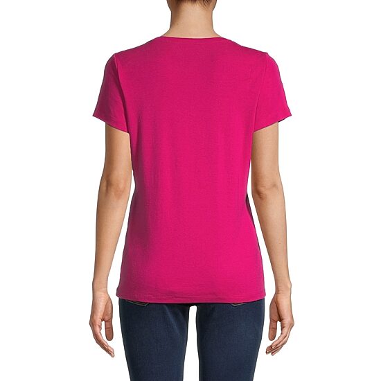 St. John's Bay Womens V Neck Short Sleeve T-Shirt