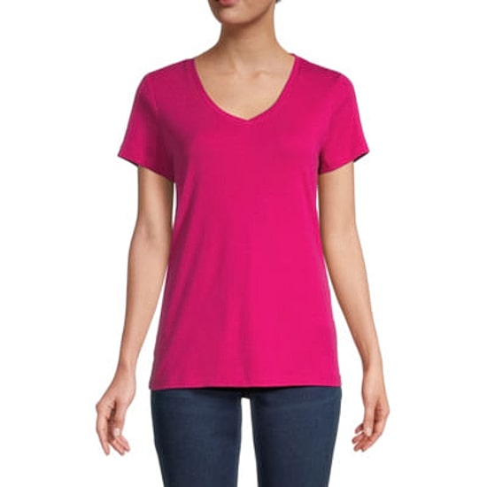 St. John's Bay Womens V Neck Short Sleeve T-Shirt