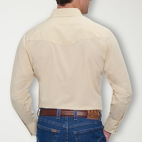 Ely Cattleman Snap Front Mens Long Sleeve Classic Fit Button-Down Shirt