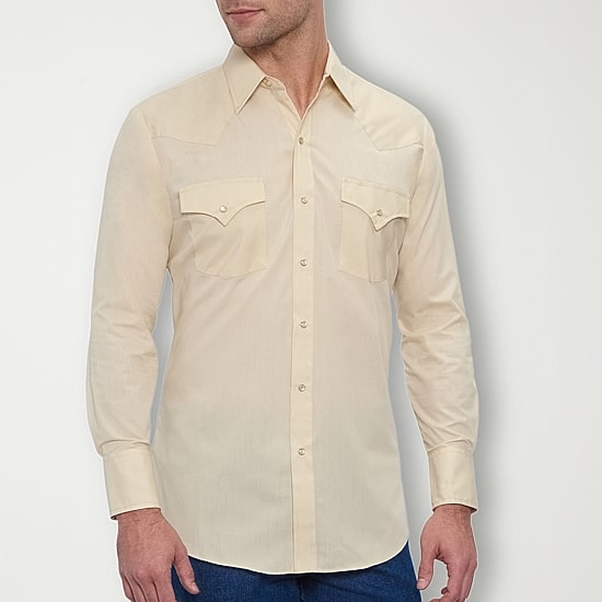 Ely Cattleman Snap Front Mens Long Sleeve Classic Fit Button-Down Shirt