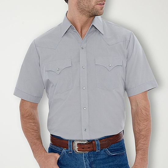 Ely Cattleman Mens Short Sleeve Classic Fit Button-Down Shirt