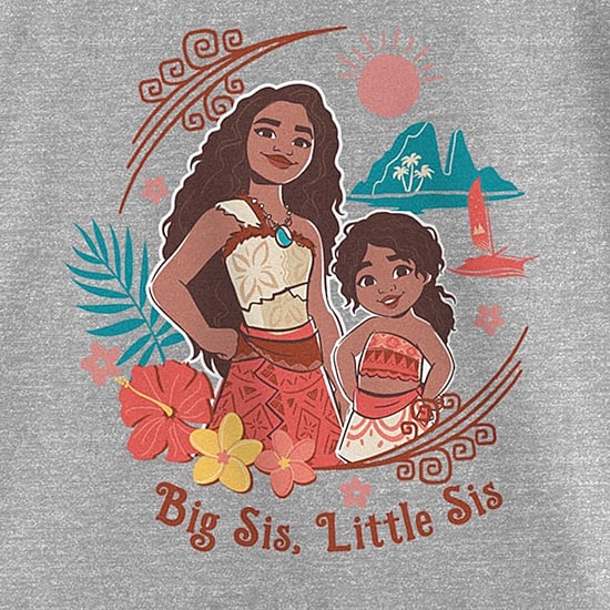 Disney Collection Little & Big Kid Girls Crew Neck Short Sleeve Regular Fit Princess Moana Graphic T-Shirt