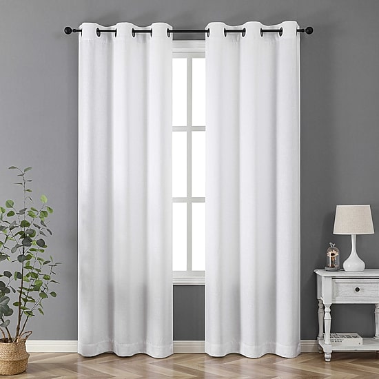 Regal Home Vista Embossed Grommet Top Energy Saving Embossed Blackout Set of 2 Curtain Panel
