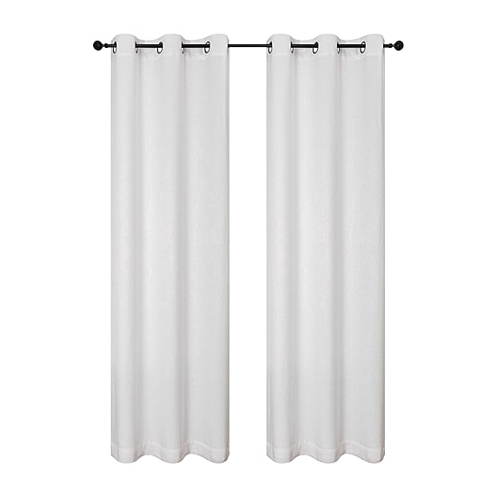 Regal Home Vista Embossed Grommet Top Energy Saving Embossed Blackout Set of 2 Curtain Panel
