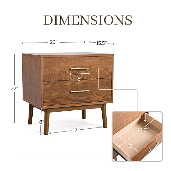 Furniture of America™ Pinner 2-Drawer Nightstand