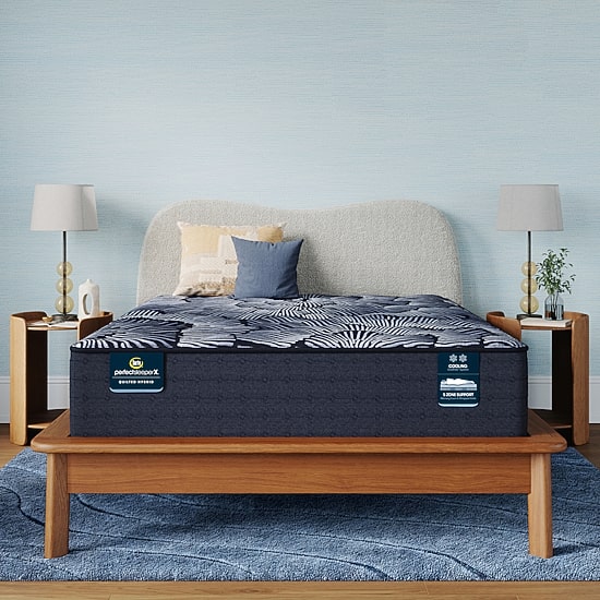 Serta Quilted Perfect Sleeper X Hybrid Knox 13.75" Plush Tight Top - Mattress + Box Spring