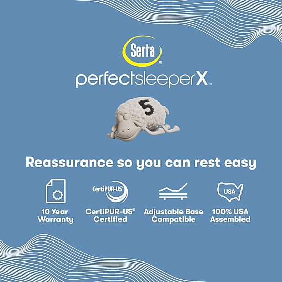 Serta Quilted Perfect Sleeper X Hybrid Lexton 14.25" Medium Pillow Top - Mattress + Box Spring