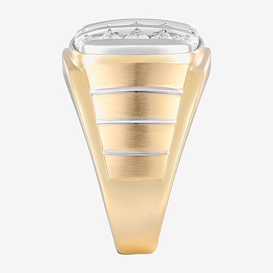 Mens 1 CT. T.W. Natural Diamond 10K Gold Fashion Ring