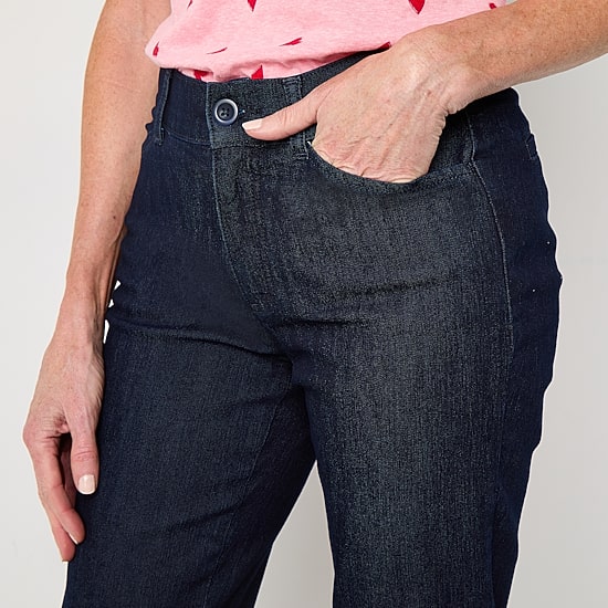 St. John's Bay Secretly Slender Womens Slim Mid Rise Capri Pant