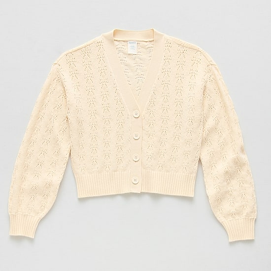 Thereabouts Little & Big Kid Girls Long Sleeve Button Cardigan