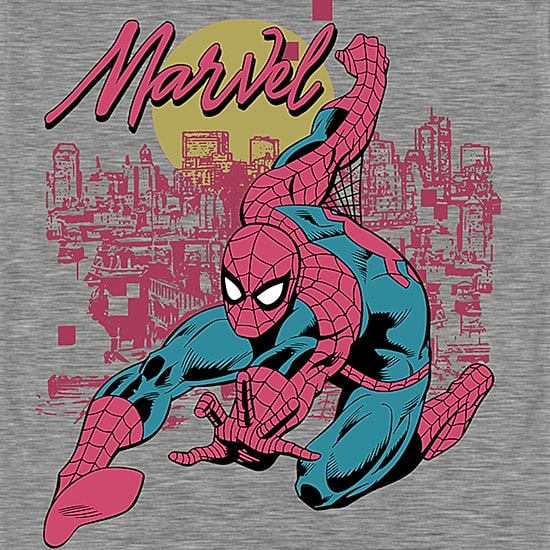 Mens Short Sleeve Spiderman Graphic T-Shirt