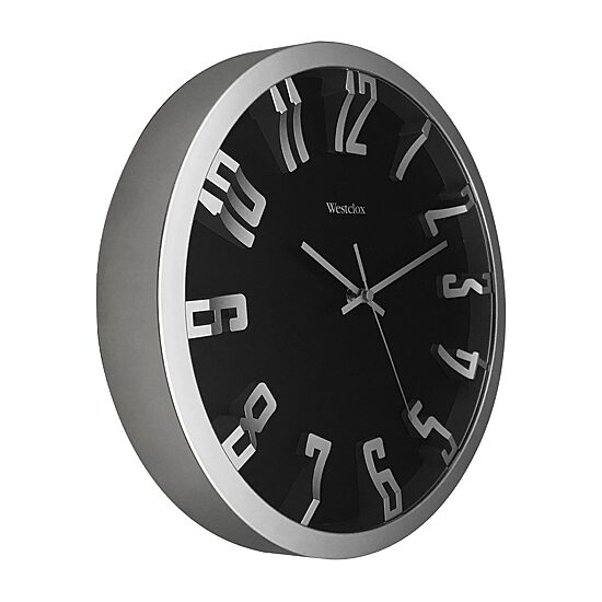 Westclox 12" Modern Silver Color Analog Wall Clock