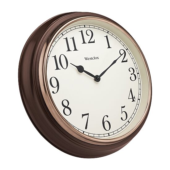 Westclox 15.5" Round Woodgrain Wall Clock