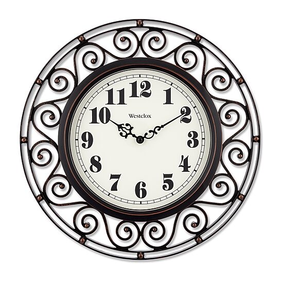Westclox 12" Bronze Analog Quartz Accuracy Round Wall Clock