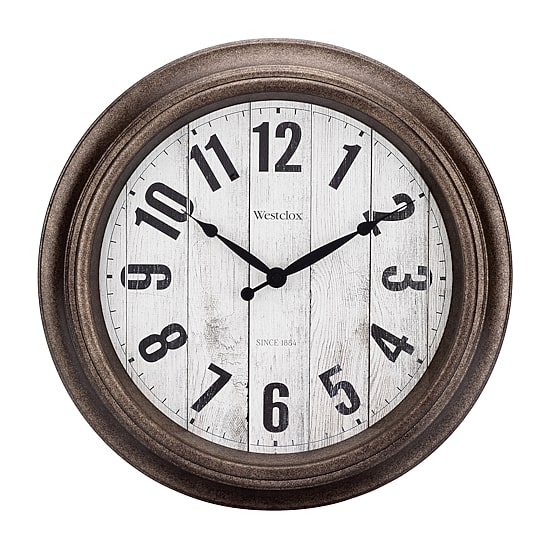 Westclox 15.5" Round Plastic Analog Wall Clock