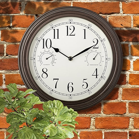 Westclox 12" Brown Silent/Non-Ticking Wall Clock