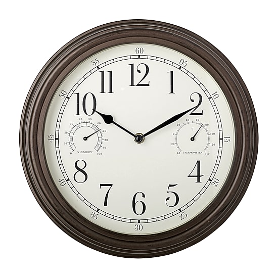Westclox 12" Brown Silent/Non-Ticking Wall Clock
