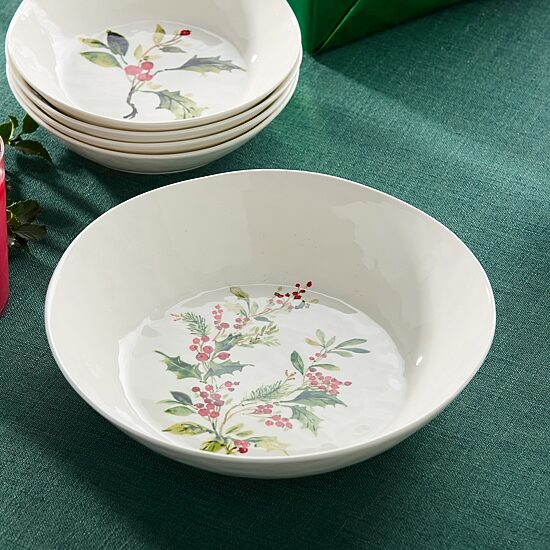 Certified International Holly And Vines Stoneware Serving Bowl