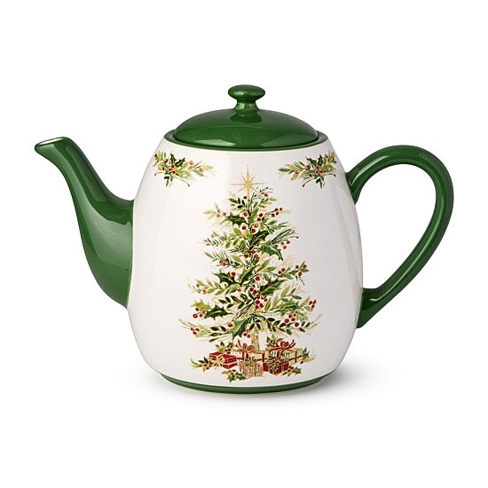 Certified International Holly Tree Ceramic Teapot
