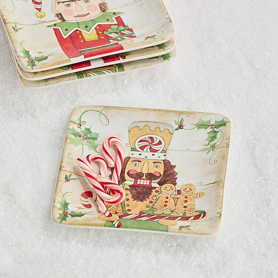 Certified International Nutcracker Parade 4-pc. Ceramic Dessert Plate