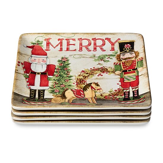 Certified International Nutcracker Parade 4-pc. Ceramic Dinner Plate