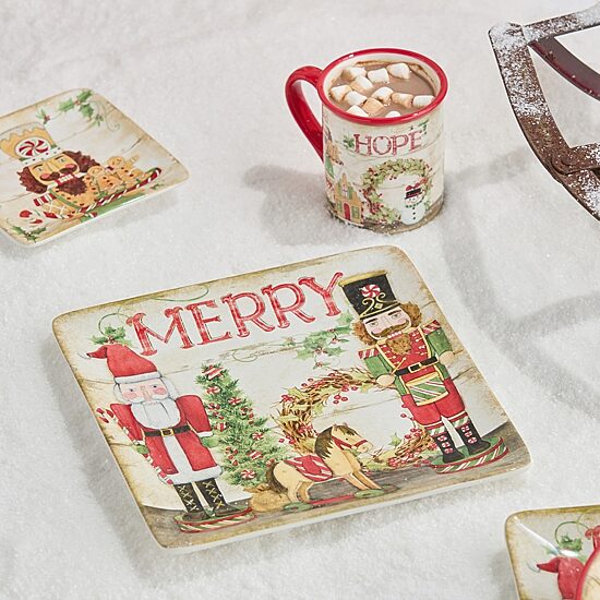 Certified International Nutcracker Parade 4-pc. Ceramic Dinner Plate