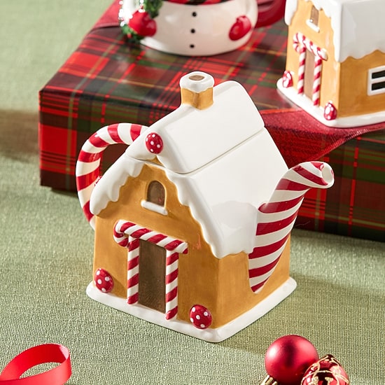 Certified International Santa'S Retro Christmas Ceramic Teapot