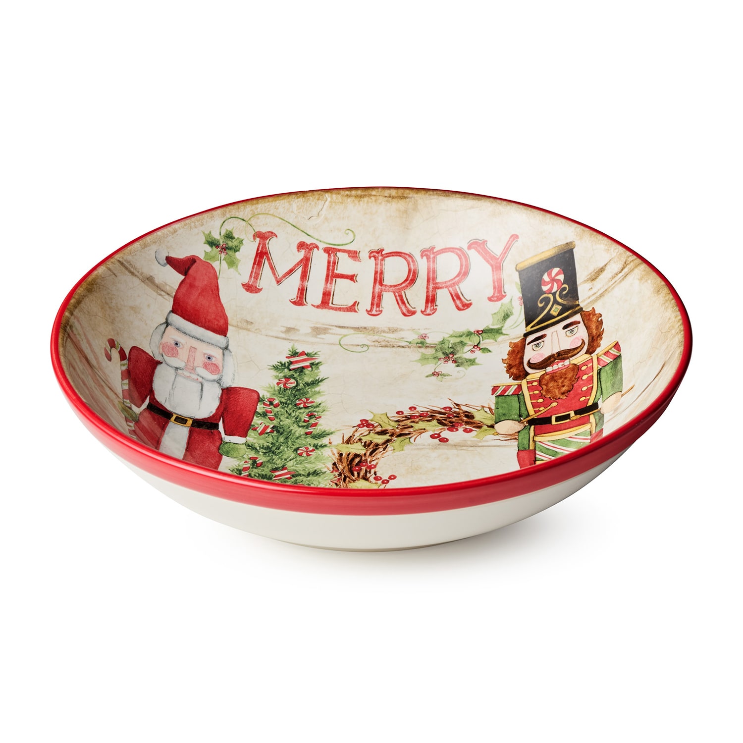 Certified International Nutcracker Parade Ceramic Serving Bowl