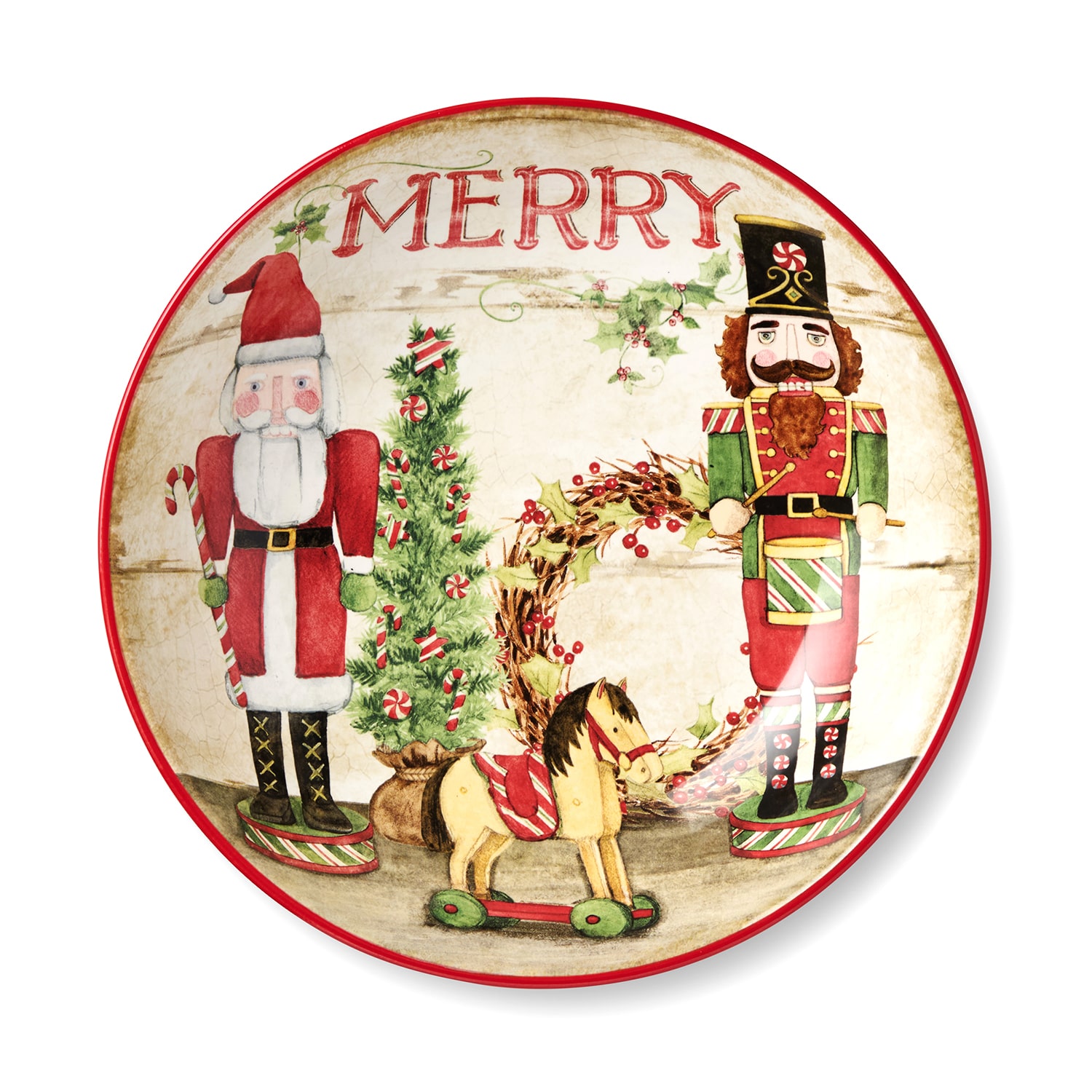 Certified International Nutcracker Parade Ceramic Serving Bowl