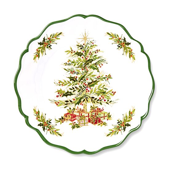 Certified International Holly Tree 4-pc. Melamine Dinner Plate
