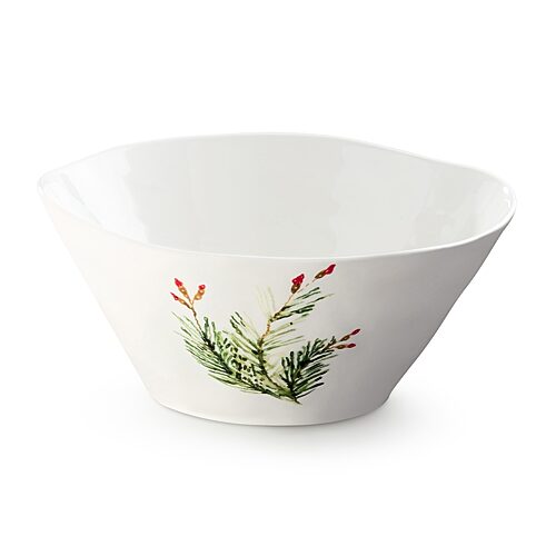 Certified International Holly And Vines Stoneware Serving Bowl, One Size, White