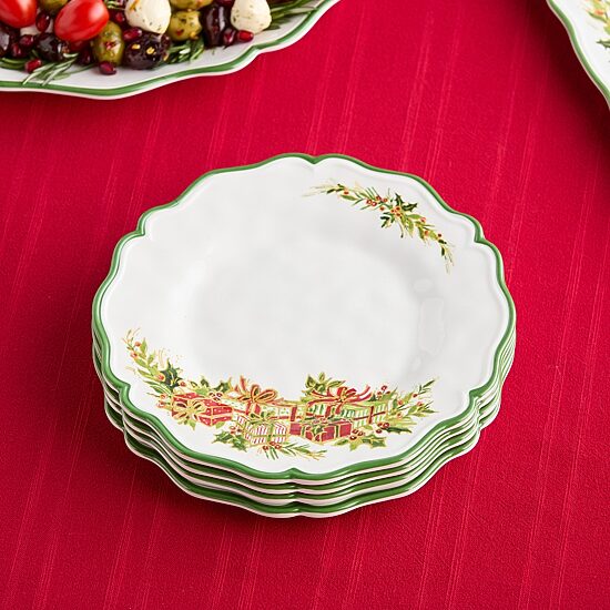 Certified International Holly Tree 4-pc. Melamine Salad Plate