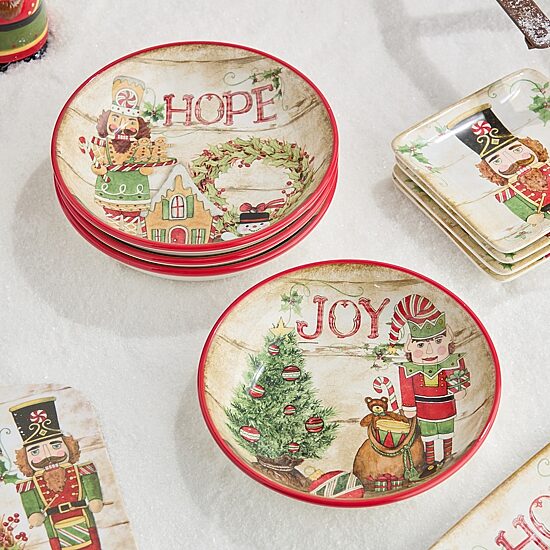 Certified International Nutcracker Parade 4-pc. Ceramic Soup Bowl