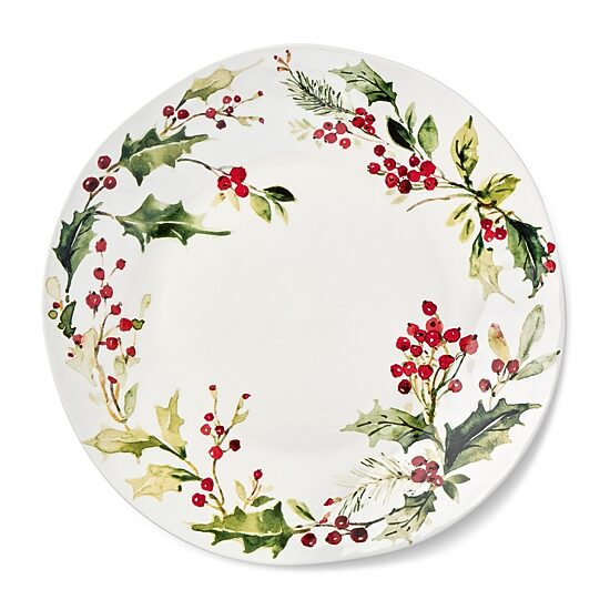 Certified International Holly And Vines Stoneware Serving Platter