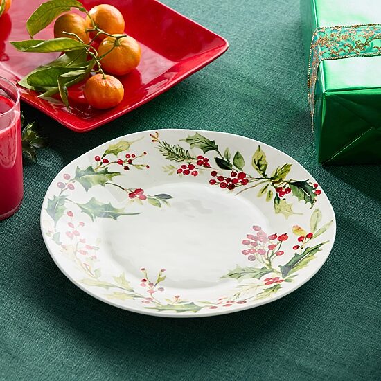 Certified International Holly And Vines Stoneware Serving Platter