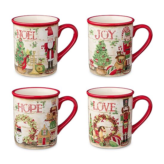 Certified International Nutcracker Parade 4-pc. Holiday Coffee Mug