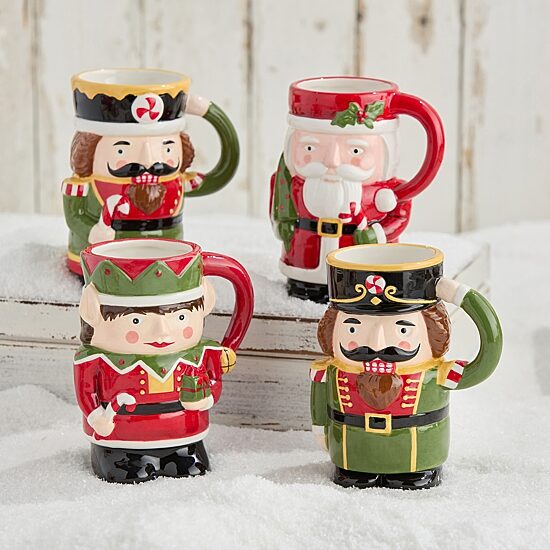 Certified International Nutcracker Parade 4-pc. Holiday Coffee Mug