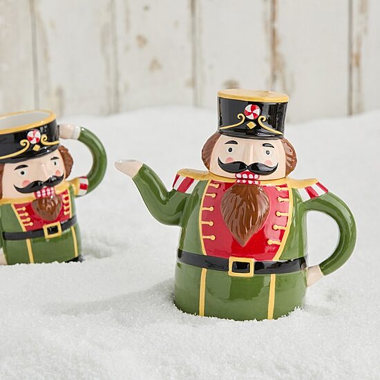 Certified International Nutcracker Parade Ceramic Teapot