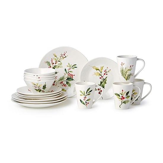 Certified International Holly And Vines 16-pc. Stoneware Dinnerware Set